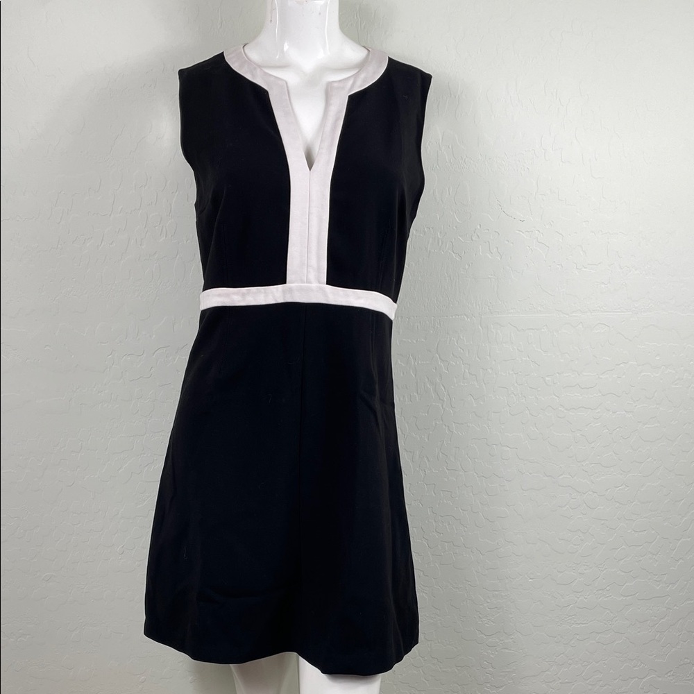 Diane Von Furstenberg Elegant Black and Cream Mini Dress